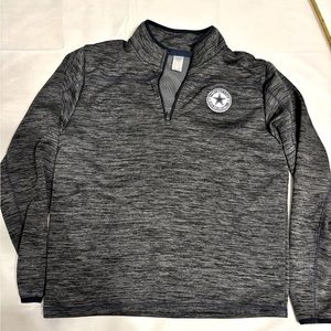 Men's Charcoal Dallas Cowboys Odin Space Dye Quarter-Zip Pullover Jacket
